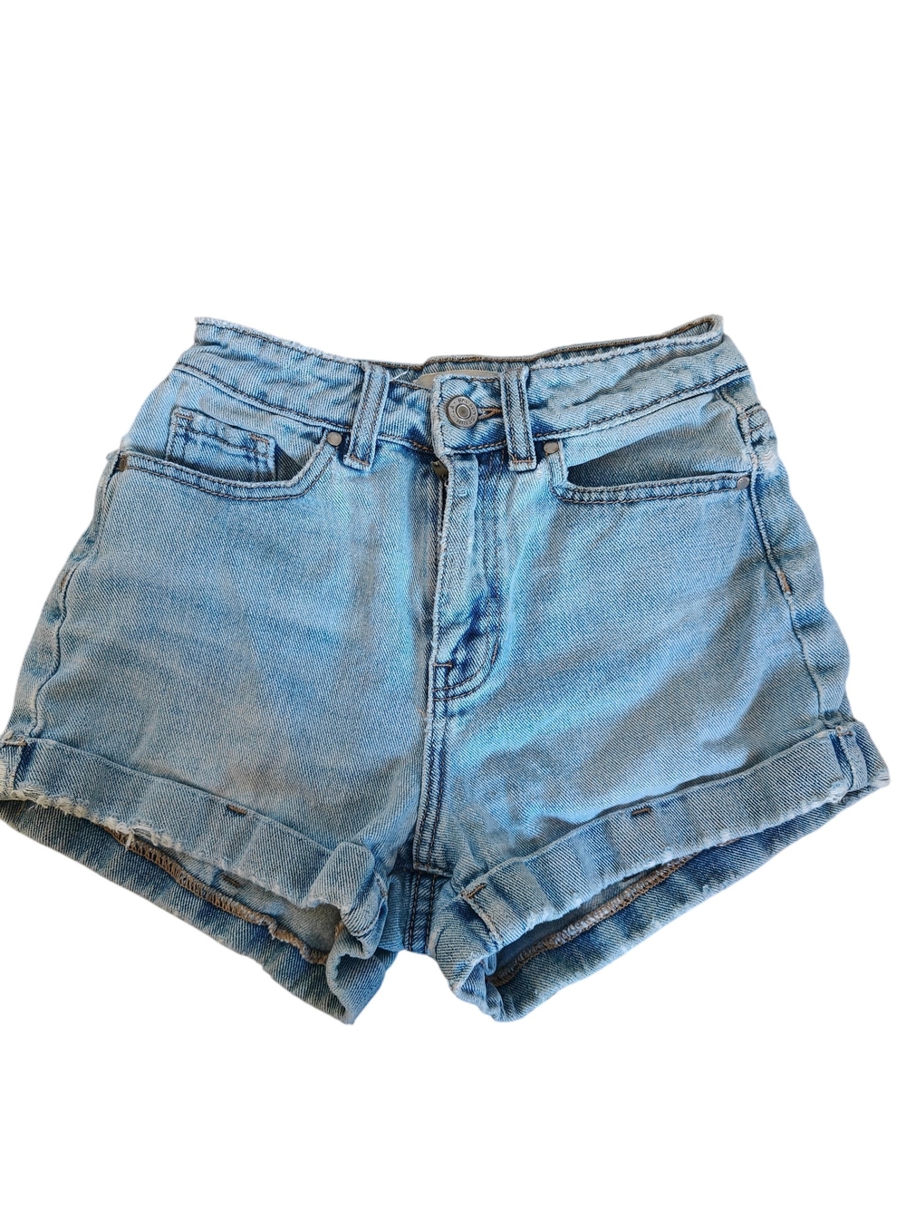 PacSun light-wash denim cuffed mom shorts high-waisted Size 22, XS